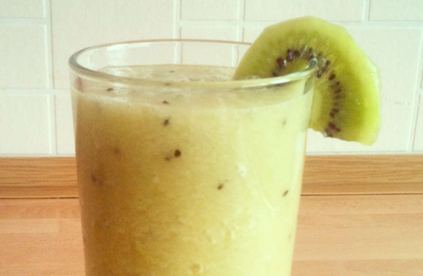 Suco de maçã, melão e kiwi