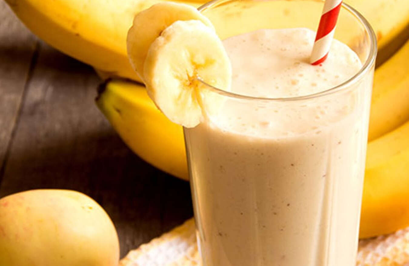 Suco de maçã e banana