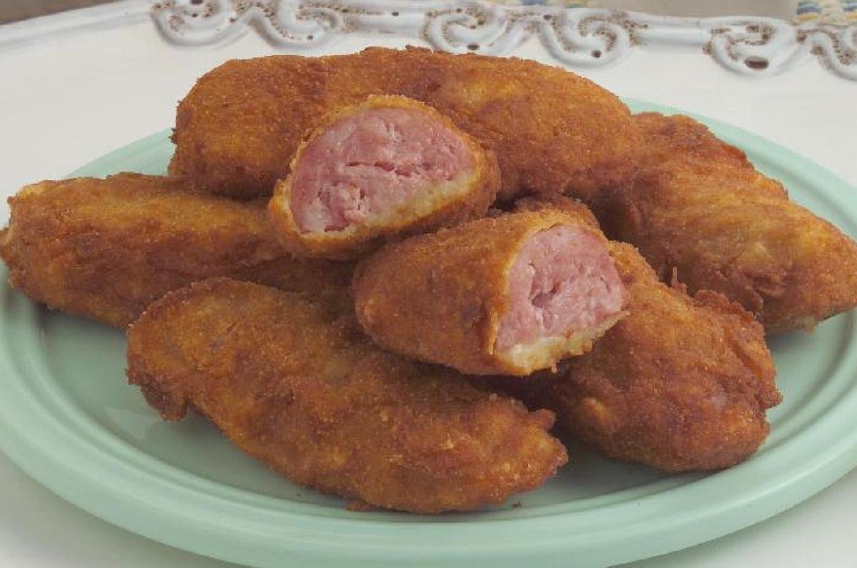 Linguiça à milanesa (Linguiça empanada)